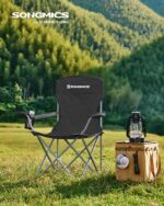 SONGMICS 2er Set Campingstuhl bis 150 kg – Tragbarer Klappstuhl mit Getränkehalter – Bild 2