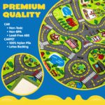 JOYIN Spielteppich 80x150 cm mit 12 Autos – Lernspielzeug für Kinder & Kleinkinder – Bild 7