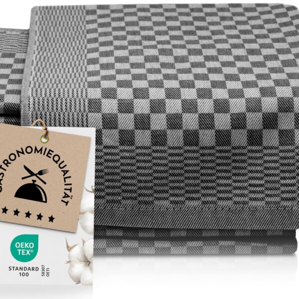 ZOLLNER 10er Set Geschirrtücher Baumwolle 46x70 cm – Gastronomiequalität mit Oeko Tex® Zertifizierung