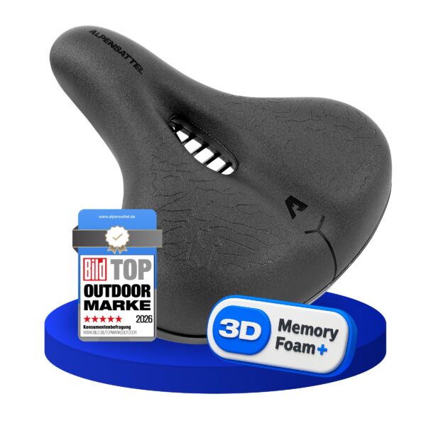 Alpensattel Ergonomischer Fahrradsattel mit 3D Memory Foam – Komfort für Damen & Herren