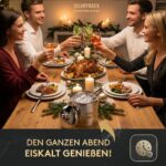 SilverRack Edelstahl Eiswürfelbehälter 1,3l mit Deckel & Zange – Premium Eiskühler – Bild 3