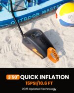OutdoorMaster Shark 3 Elektrische SUP Pumpe – 20PSI Akku-Luftpumpe mit 8 Düsen – Bild 2