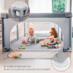 LIONELO Willow Kinderlaufstall 127x187x68cm – Sicherer Spielbereich ab Geburt bis 48 Monate – Bild 5