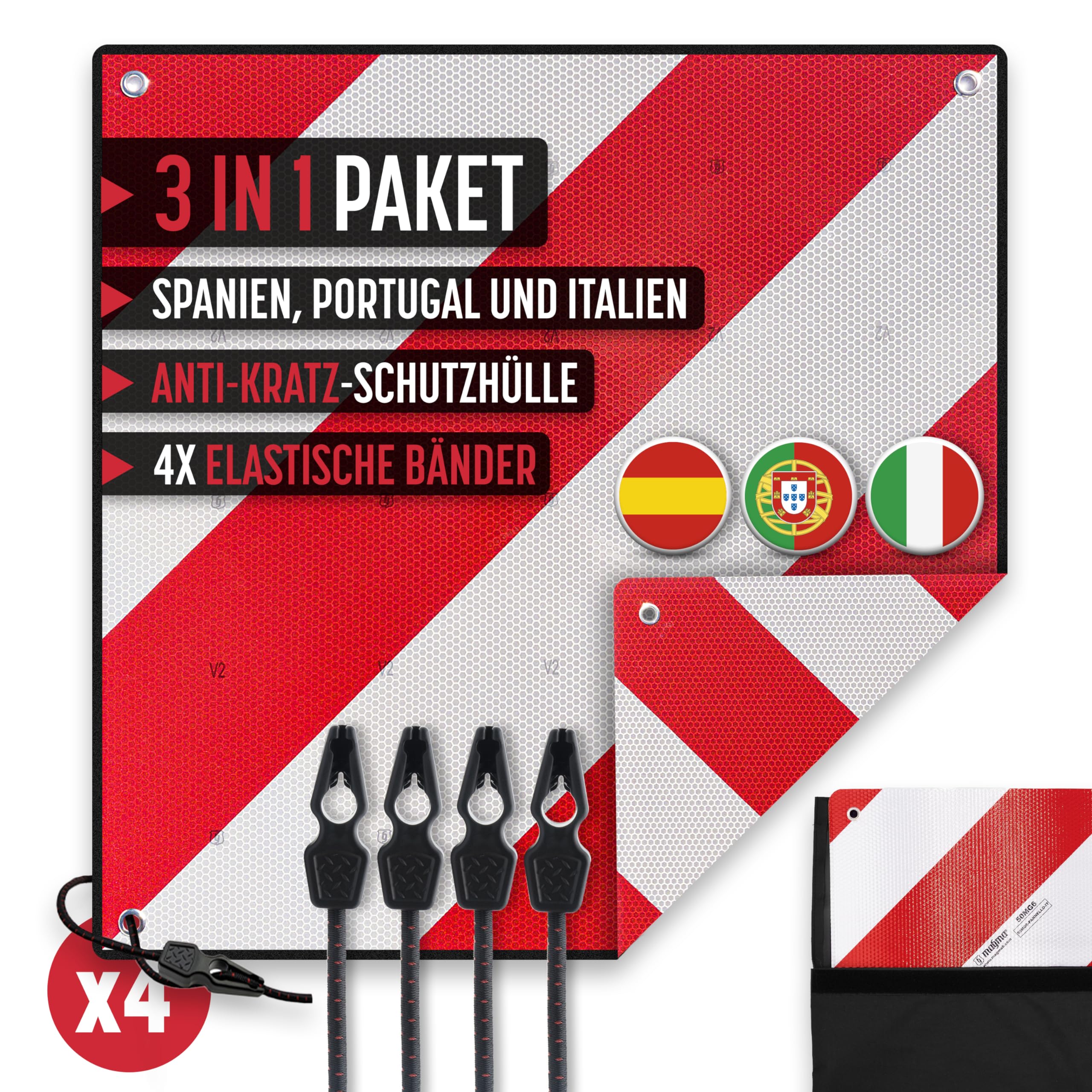 91yXXtsiSAL._SY2560_.jpg MAGMA Signal Set V20 – Zugelassener Fahrradträger mit Kratzschutz für Spanien & Italien – Bild 1