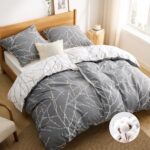 BEDSURE Bettwäsche 135x200 cm Baumwolle 4teilig – Allergiker-gerecht mit Reissverschluss