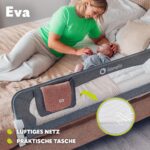Lionelo Eva Bettgitter 150 cm – Sicheres Rausfallschutz Kinderbett mit 180° Klappfunktion – Bild 6