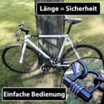 KOHLBURG Kabelschloss 2m mit Zahlenkombination – Stahlseil Fahrradschloss für flexible Sicherung – Bild 6