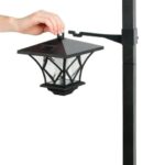 2er Set Solar-Gartenleuchten bis 150 cm – Höhenverstellbare LED Wegeleuchten mit Dämmerungssensor – Bild 3