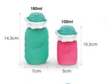 Squeasy Snacker Aqua 160 ml – Wiederverwendbarer Silikon-Quetschbeutel, BPA-frei – Bild 3