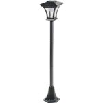 GERMANIA Solar-Gartenlaterne 120 cm – Warmweisses LED-Orientierungslicht im Straßenlaternen-Design