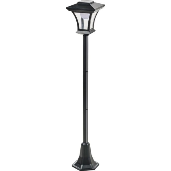 GERMANIA Solar-Gartenlaterne 120 cm – Warmweisses LED-Orientierungslicht im Straßenlaternen-Design