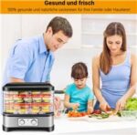 Nictemaw Dörrautomat Edelstahl mit 8 Tabletts – Dehydrator 400W, 35-70°C für Obst & Fleisch – Bild 2
