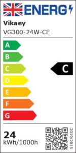 Vikaey LED-Deckenleuchte Schwarz Ø30 cm, 24W, 4000K – Moderne Holz-Metall-Lampe – Bild 11