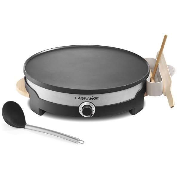 LAGRANGE Crêpespfanne Maxi 35 cm mit Antihaftbeschichtung – Elektrische Creperie für Zuhause