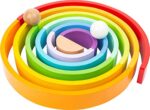 small foot Regenbogen XL Bausteine aus Holz – Montessori Spielzeug ab 1 Jahr – Bild 9