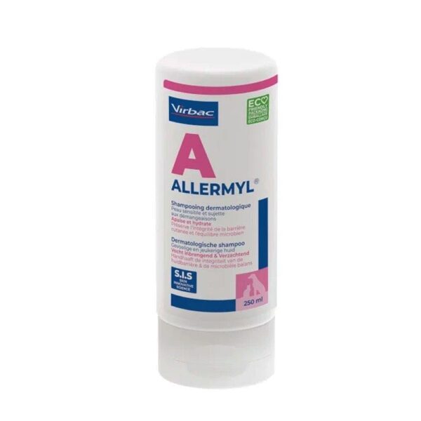 Virbac Allermyl Shampoo 200ml – Dermatologisches Pflegeshampoo für empfindliche Tierhaut
