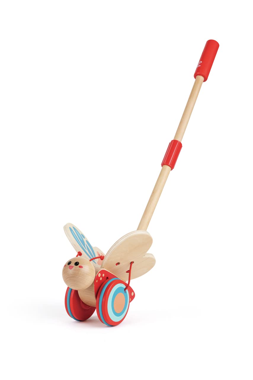 Hape Schiebetier Schmetterling – Holz-Nachziehtier für Lauflernkinder ab 12 Monaten