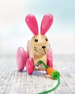 Selecta Hanna Hoppel – Nachzieh-Hase aus Holz für Kleinkinder | 13 cm – Bild 2
