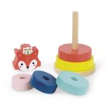 Janod Baby Forest Holz-Stapelspiel Fuchs – Motorische Entwicklung für Kleinkinder ab 1 Jahr – Bild 5