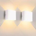 Lureshine LED Wandleuchte 10W Warmweiß 3000K – Modern Aluminium für Innen, 2er Set