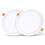 LVWIT 2er Pack LED Einbauleuchten 18W – Ultraslim Downlights 4000K Neutralweiss für niedrige Decken