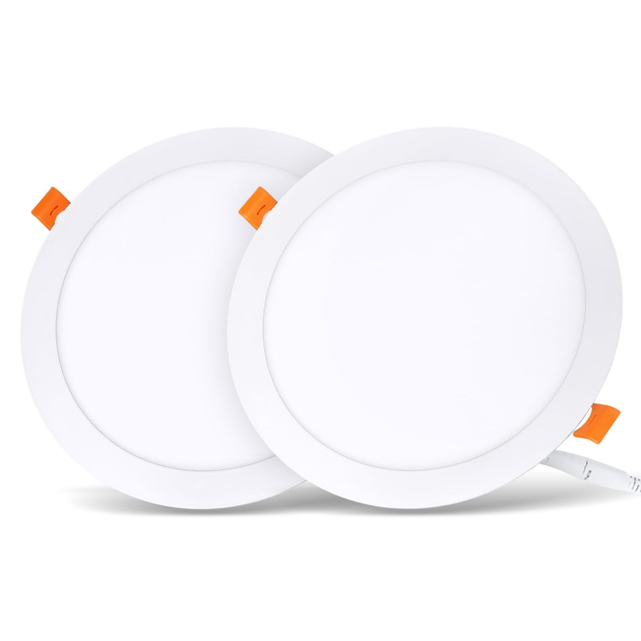 LVWIT 2er Pack LED Einbauleuchten 18W – Ultraslim Downlights 4000K Neutralweiss für niedrige Decken