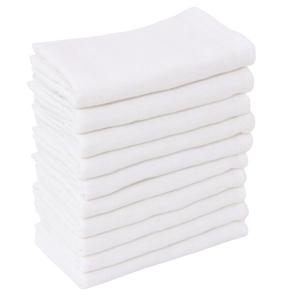 Clinotest Mullwindeln 10er Set – 80x80 cm Baumwolle, waschbar bis 95°C für Babys