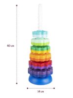 FANCY 40 cm Stapelpyramide mit Spiralgewinde – Motorik-Spielzeug für Babys ab 1 Jahr – Bild 9