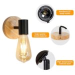 2er-Set Comely Vintage Wandleuchte – Industrial Design mit Holz & Metall für jeden Raum – Bild 3
