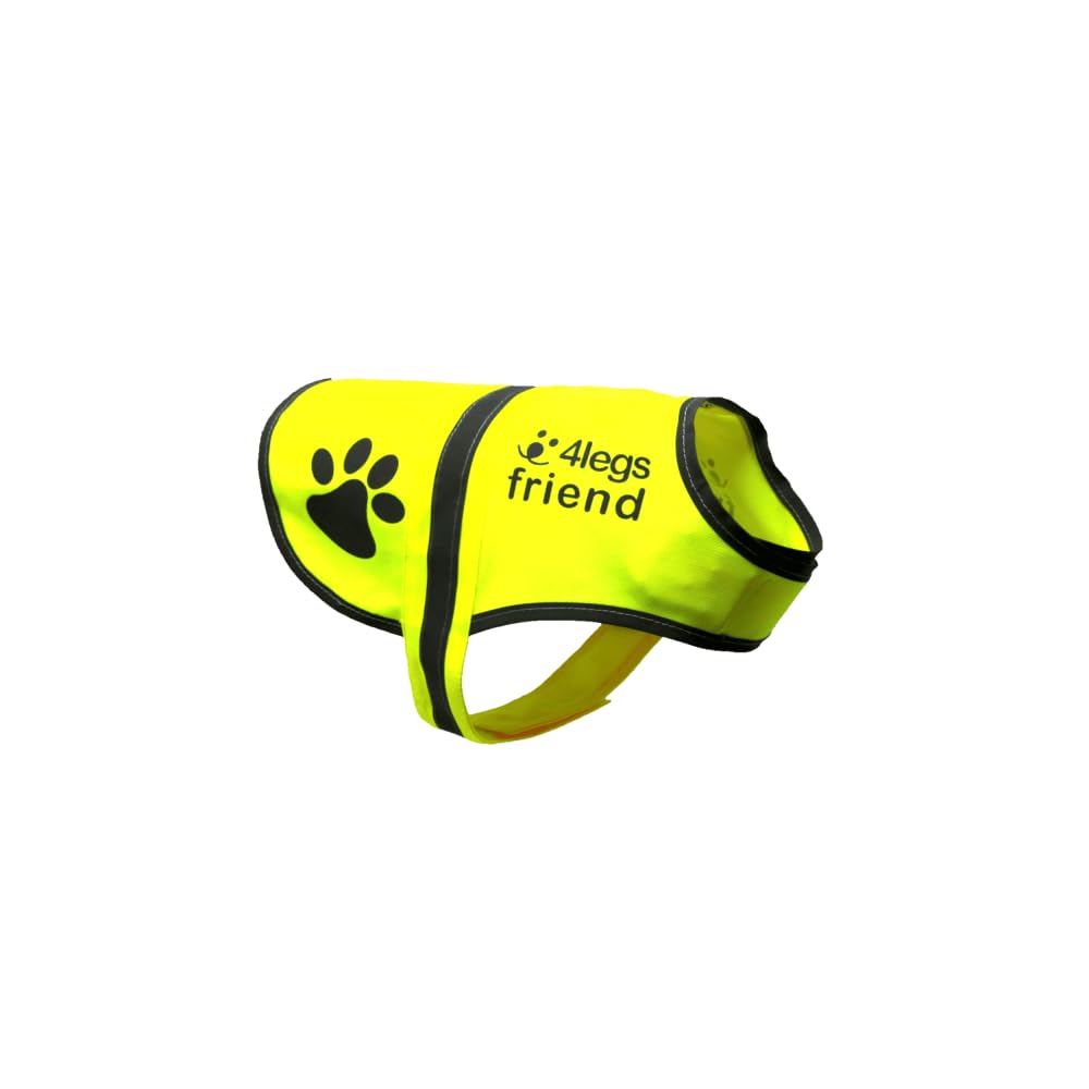 4LegsFriend Hunde-Sicherheitsweste XL mit Leinenbefestigung – Reflektierende Sichtbarkeitsweste