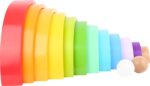 small foot Regenbogen XL Bausteine aus Holz – Montessori Spielzeug ab 1 Jahr – Bild 7