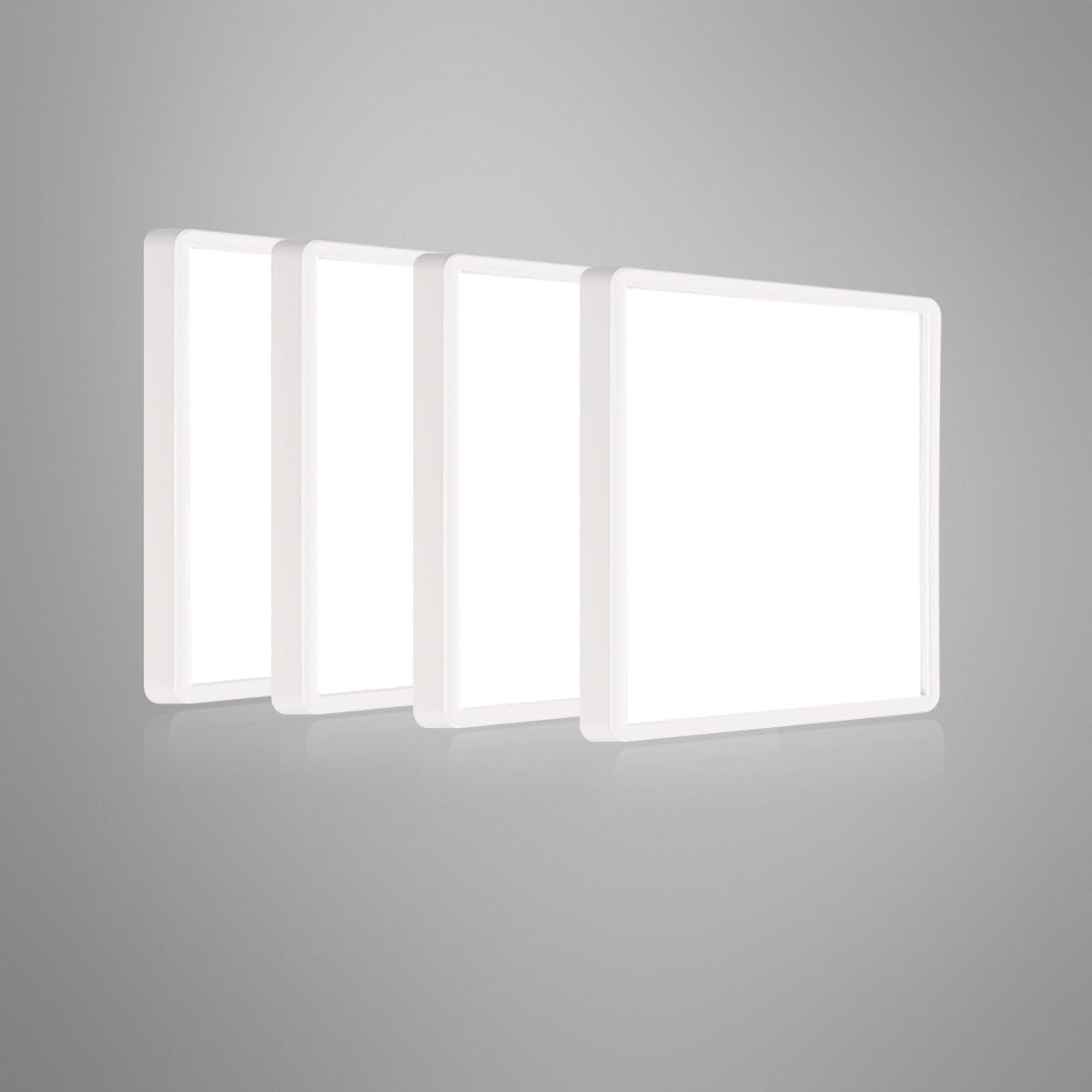 Ouyulong LED-Deckenleuchte 18W Neutralweiss – 1620 Lumen Quadratisch Ø23cm (4er-Set)
