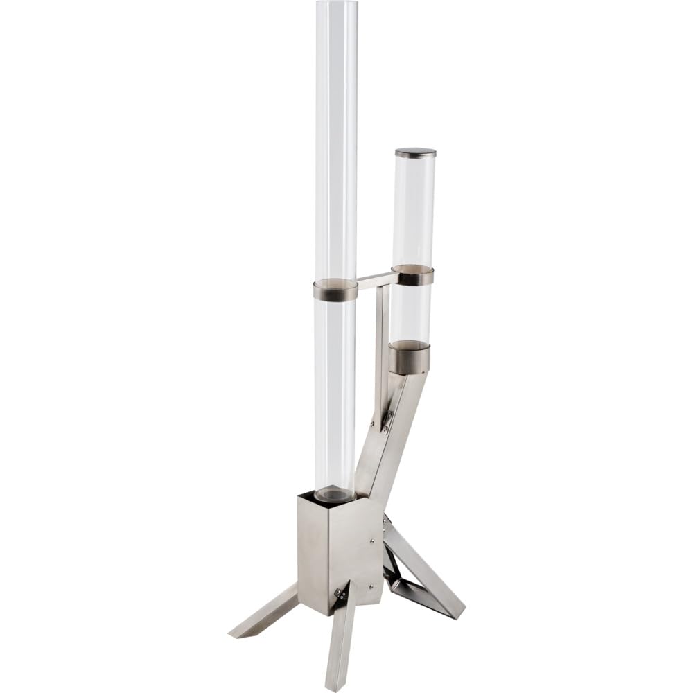Metal Jack Feuerrohr Premium 129,5 cm – Pelletfackel aus Edelstahl & Borsilikatglas