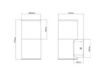 Trio Leuchten Hoosic Aussenwandleuchte Aluminium anthrazit – IP44 Spritzwasserschutz – Bild 9