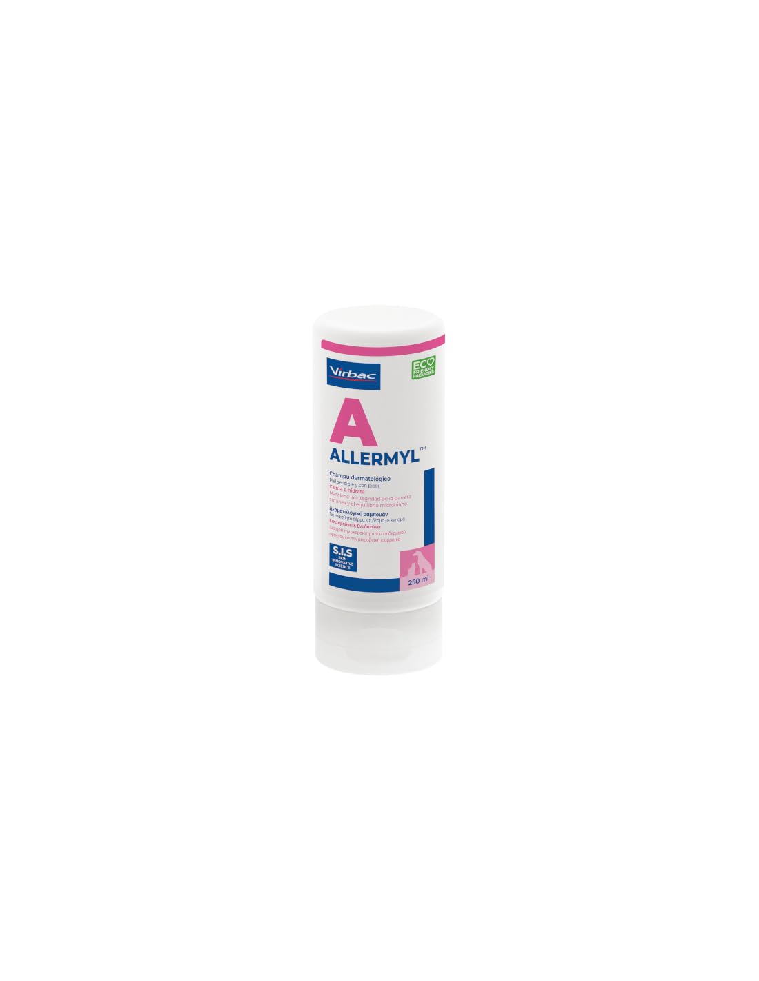 Allermyl Shampoo 250 ml – Dermatologisches Pflegeshampoo für empfindliche Haut von Hunden & Katzen