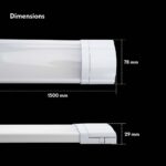 HOFTRONIC LED Lichtleiste 150cm 50W – 8300lm Warmweiss Deckenleuchte für Garage & Keller – Bild 8