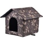 Winterfestes Katzenhaus Grösse L mit abnehmbarem Kissen – Wasserdichtes Outdoor Haustierhaus