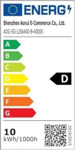 Aogled LED-Spiegelleuchte 40cm 10W 4000K – Badezimmerlampe Neutralweiss 820LM – Bild 7