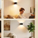 Ollny 2er-Set Akku Wandleuchte mit Bewegungsmelder – dimmbar, 3 Lichtfarben, Fernbedienung – Bild 10