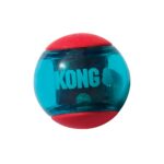 KONG Squeezz Action Ball Rot – Interaktives Apportierspielzeug für grosse Hunde – Bild 2