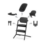 CYBEX Gold LEMO 4in1 Hochstuhl – Mitwachsend von Geburt bis 99 Jahre in Stunning Black