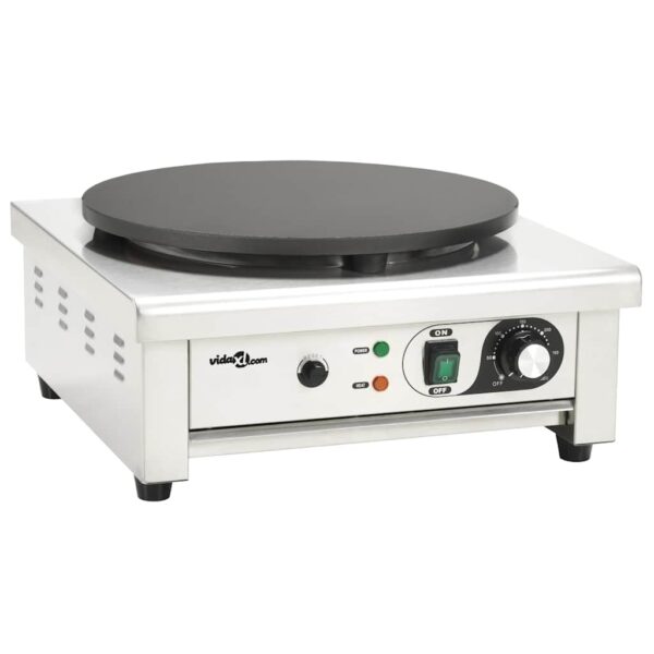 vidaXL Elektrischer Crêpe-Maker 40 cm mit ausziehbarem Tablett – 3000 W Profi-Gerät