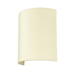Licht-Erlebnisse Wandleuchte Weiß Creme mit Stoffschirm – Up Down Leuchte E27 für Schlafzimmer & Wohnzimmer – Bild 7