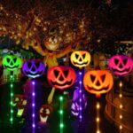 Homeleo 6er Set Kürbis Solarlampen – Farbwechsel Gartenleuchten für Halloween – Bild 8