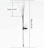 Yeeteesy Solar-Schilfrohr Leuchten 2er Set – Warmweisse Gartendeko mit IP65 Wasserschutz – Bild 7