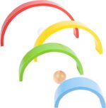 small foot Regenbogen XL Bausteine aus Holz – Montessori Spielzeug ab 1 Jahr – Bild 5