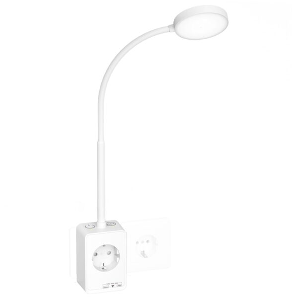 PRINCEWAY LED Wandleselampe mit USB-Ladefunktion – Dimmbar & 3 Lichtfarben für Schlafzimmer