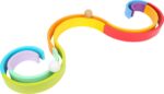 small foot Regenbogen XL Bausteine aus Holz – Montessori Spielzeug ab 1 Jahr – Bild 10