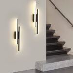 Riserva LED Wandleuchte 16W Warmweiß 3000K – Moderne Parallele Design Wandlampe 40cm Schwarz – Bild 6