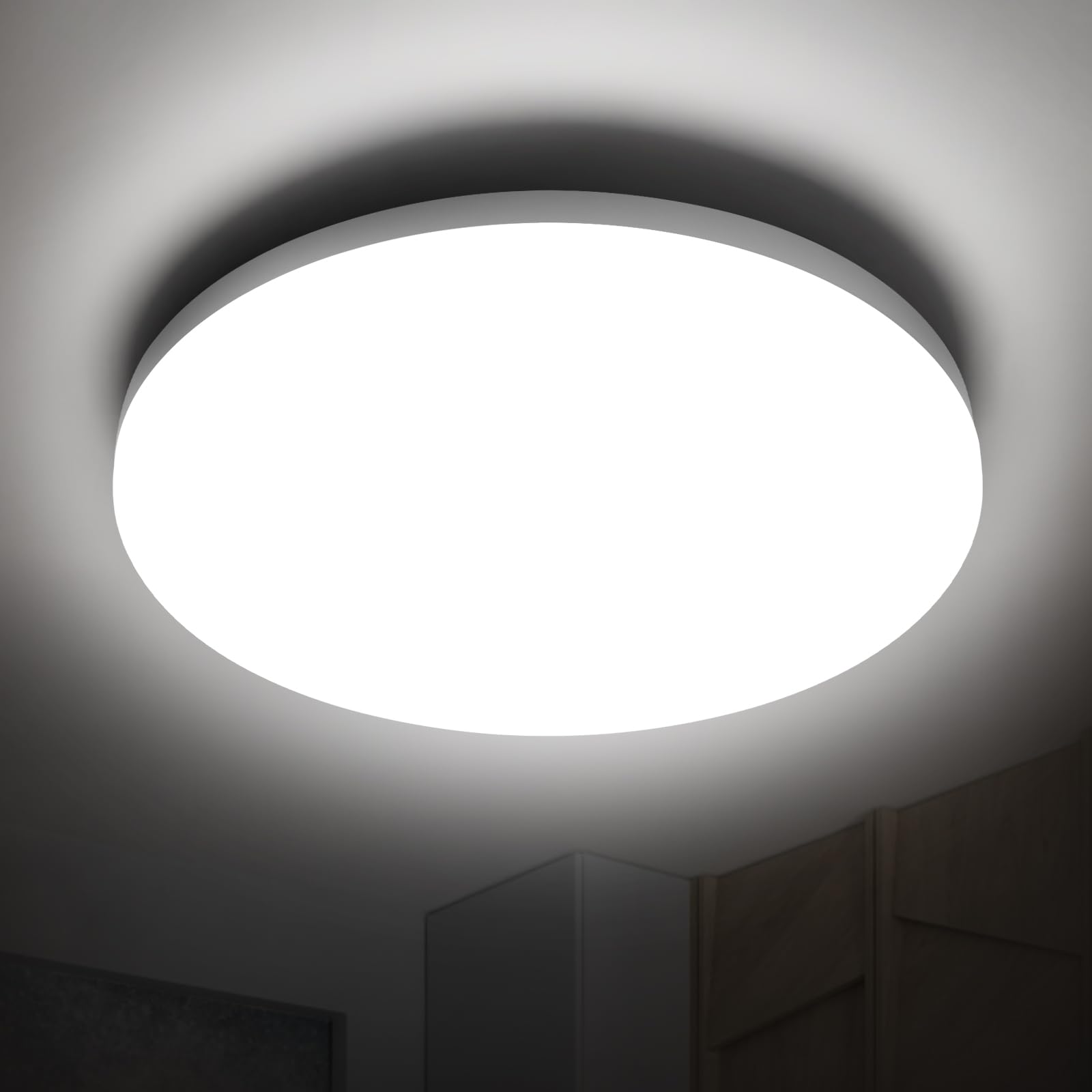 genatu LED Deckenleuchte IP65 22W 3080lm 4000K – Wasserfest für Bad & Küche